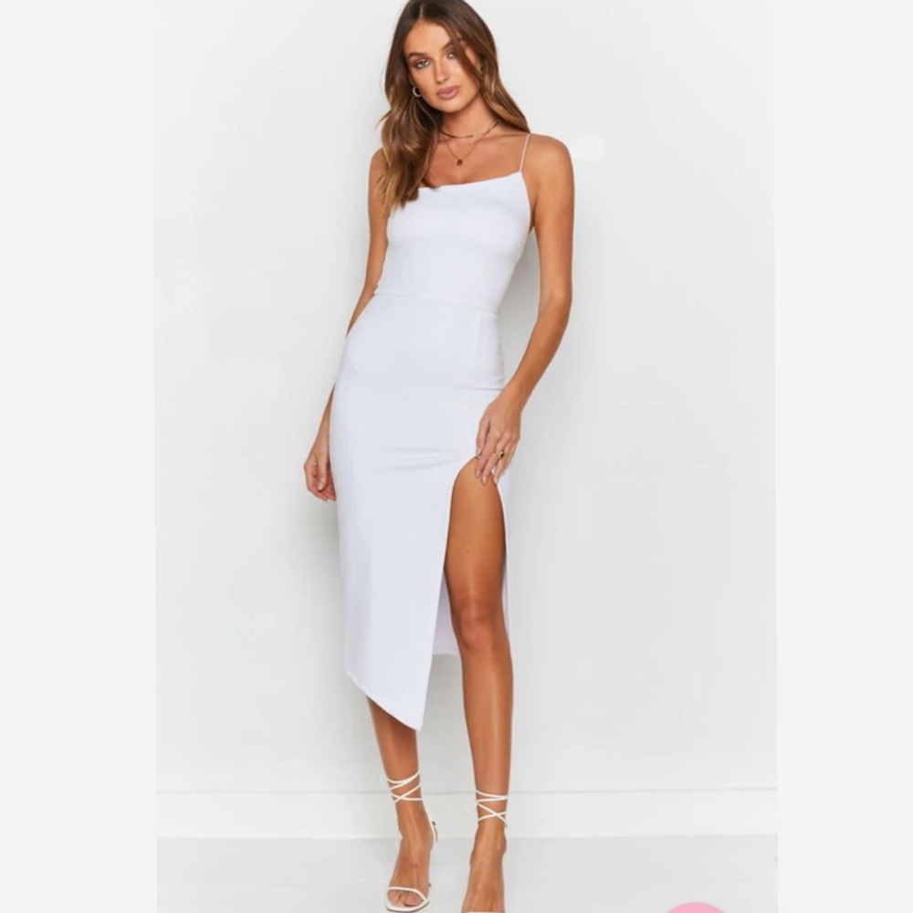 Cecilia Bodycon Midi Dress White